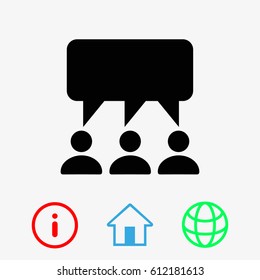 chat icon vector illustration. Flat design style