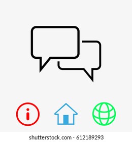 chat icon vector illustration. Flat design style