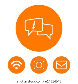 chat icon vector illustration. Flat design style