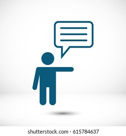 chat icon vector illustration. Flat design style