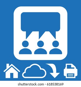 chat icon vector illustration. Flat design style
