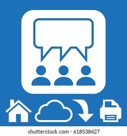 chat icon vector illustration. Flat design style