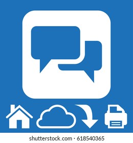 chat icon vector illustration. Flat design style
