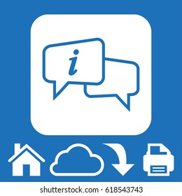 chat icon vector illustration. Flat design style