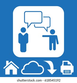chat icon vector illustration. Flat design style