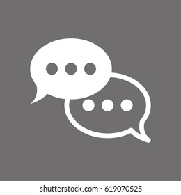 chat icon vector illustration. Flat design style