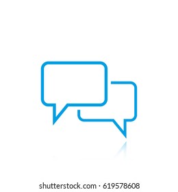 chat icon vector illustration. Flat design style