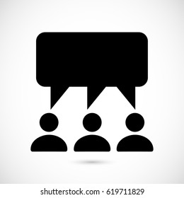 chat icon vector illustration. Flat design style