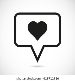 chat icon vector illustration. Flat design style