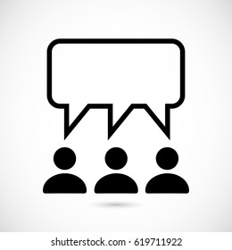 chat icon vector illustration. Flat design style