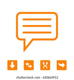 chat icon vector illustration. Flat design style