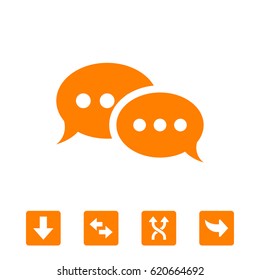 chat icon vector illustration. Flat design style