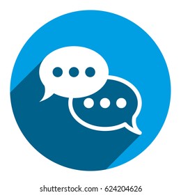 chat icon vector illustration. Flat design style