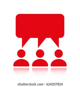 chat icon vector illustration. Flat design style