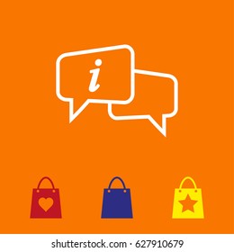 chat icon vector illustration. Flat design style