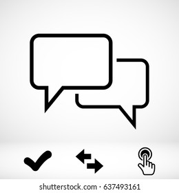 chat icon vector illustration. Flat design style