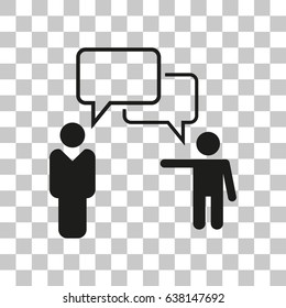 chat icon vector illustration. Flat design style