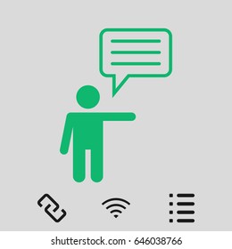 chat icon vector illustration. Flat design style