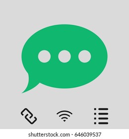chat icon vector illustration. Flat design style