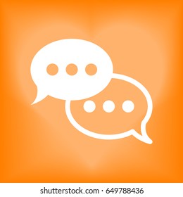 chat icon vector illustration. Flat design style