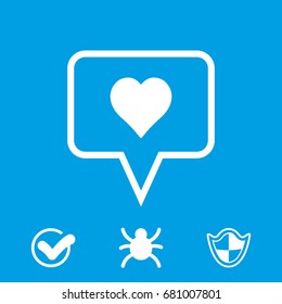 chat icon vector illustration. Flat design style