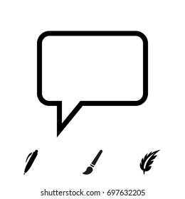 chat icon vector illustration. Flat design style