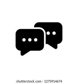 Chat Icon Vector Illustration in Glyph Style for Any Purpose