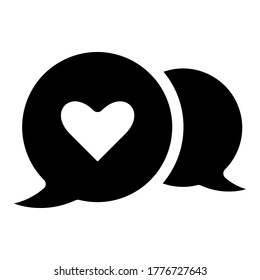 chat icon vector illustration glyph style. mother's day icon set.