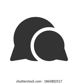 chat icon vector illustration. chat icon glyph design.