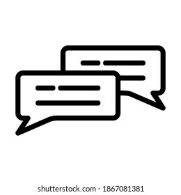 Chat icon vector illustration in line style for any projects, use for website mobile app presentation