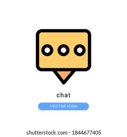 chat icon vector illustration. chat icon lineal color design.