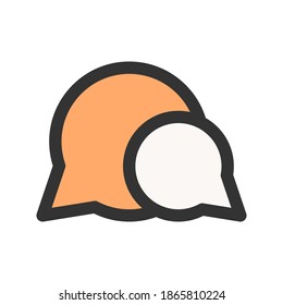 chat icon vector illustration. chat icon lineal color design.