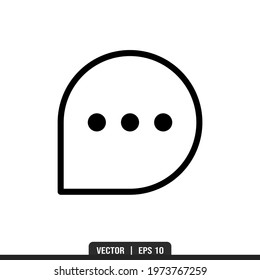 Chat icon vector, illustration logo template in trendy style. Suitable for many purposes.