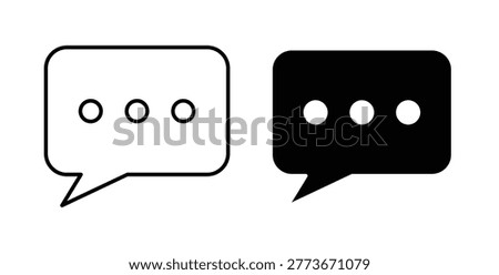 Chat icon vector illustration logo design in clipart and strokes