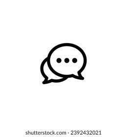 Chat icon vector illustration. outline icon for web, ui, and mobile apps