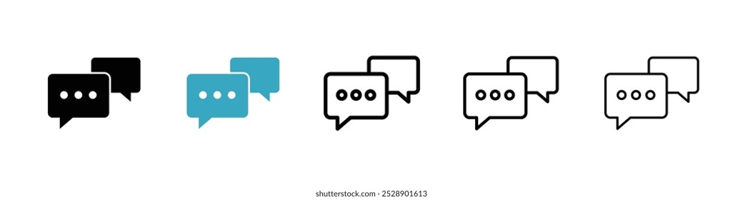 Chat icon vector illustration set
