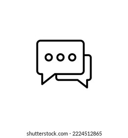 Ilustración vectorial de icono de charla. símbolo y signo de burbuja de voz. icono de comentario. mensaje