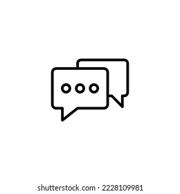 Chat-Symbol, Vektorgrafik. Sprechblasen-Zeichen und -Symbol. Kommentarsymbol. Nachricht