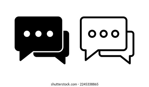 Chat-Symbol, Vektorgrafik. Sprechblasen-Zeichen und -Symbol. Kommentarsymbol. Nachricht