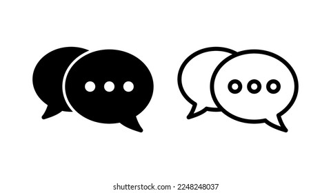 Chat icon vector illustration. speech bubble sign and symbol. comment icon. message
