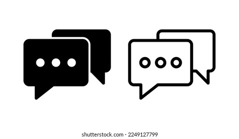 Chat icon vector illustration. speech bubble sign and symbol. comment icon. message