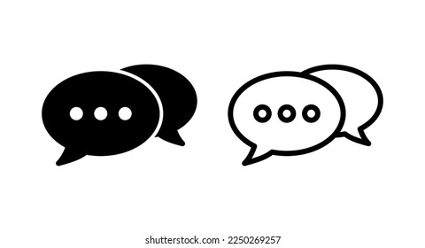Chat icon vector illustration. speech bubble sign and symbol. comment icon. message