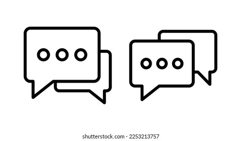 Chat icon vector illustration. speech bubble sign and symbol. comment icon. message