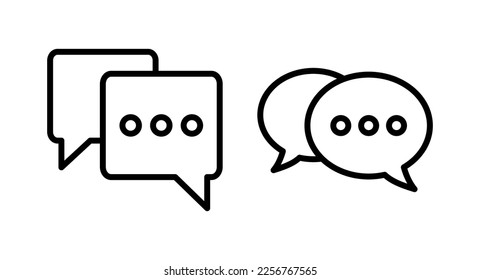 Ilustración vectorial de icono de charla. símbolo y signo de burbuja de voz. icono de comentario. mensaje