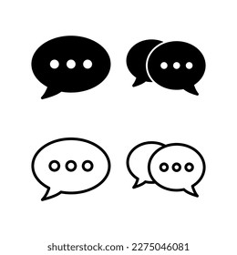 Chat icon vector illustration. speech bubble sign and symbol. comment icon. message