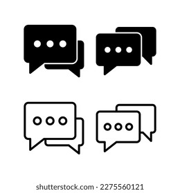 Chat-Symbol, Vektorgrafik. Sprechblasen-Zeichen und -Symbol. Kommentarsymbol. Nachricht