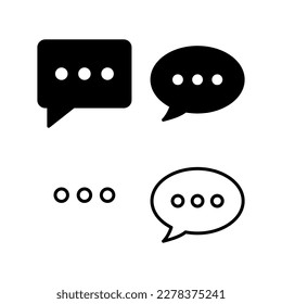 Chat icon vector illustration. speech bubble sign and symbol. comment icon. message