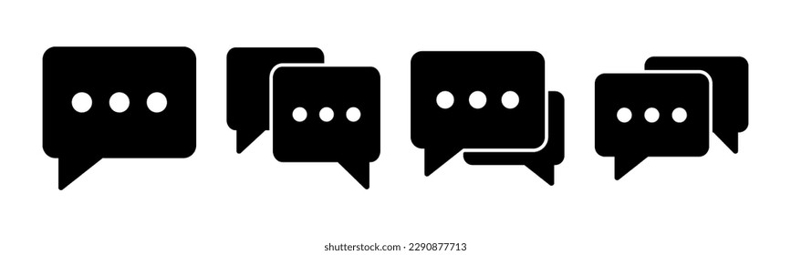 Chat icon vector illustration. speech bubble sign and symbol. comment icon. message