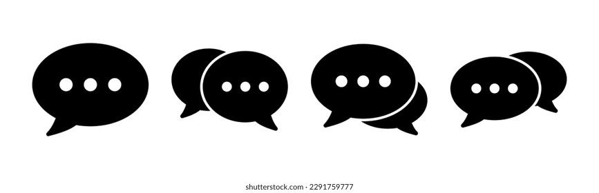 Chat icon vector illustration. speech bubble sign and symbol. comment icon. message