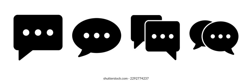 Chat-Symbol, Vektorgrafik. Sprechblasen-Zeichen und -Symbol. Kommentarsymbol. Nachricht